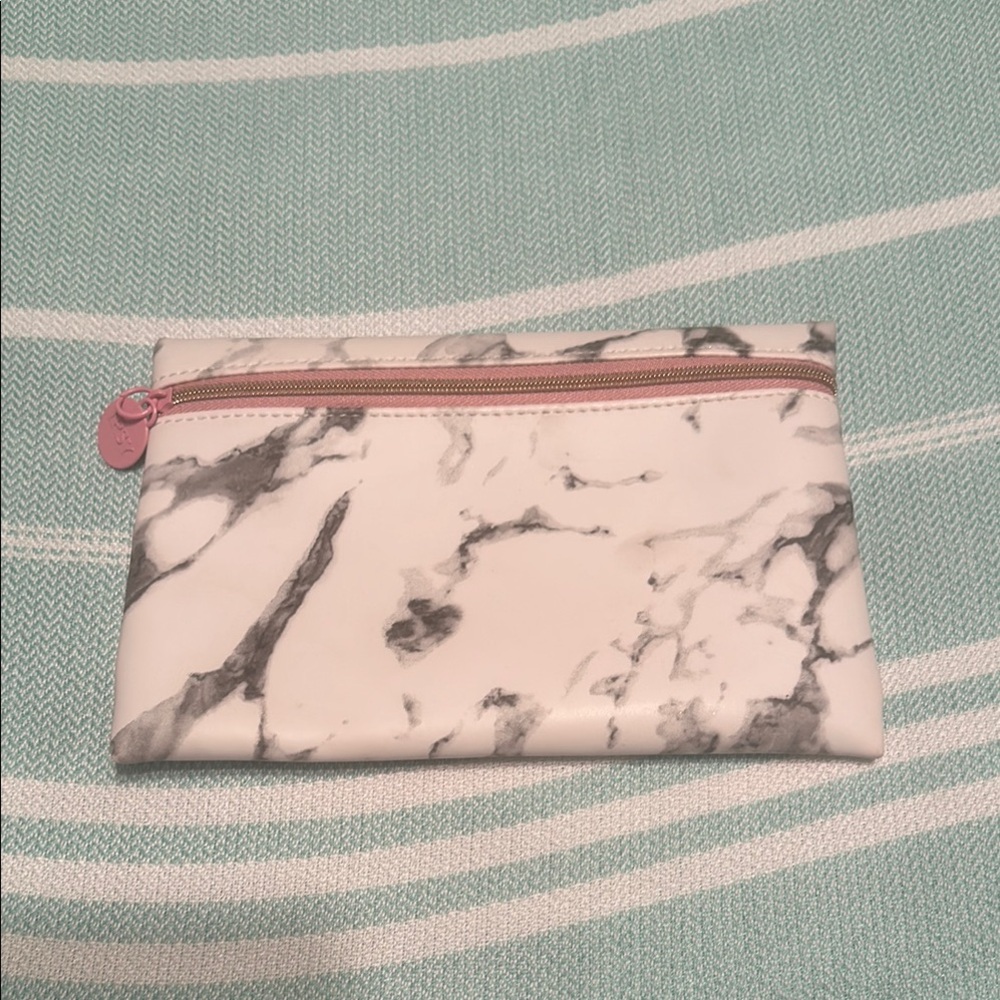 Ipsy White and Black Marble Cosmetic Bag